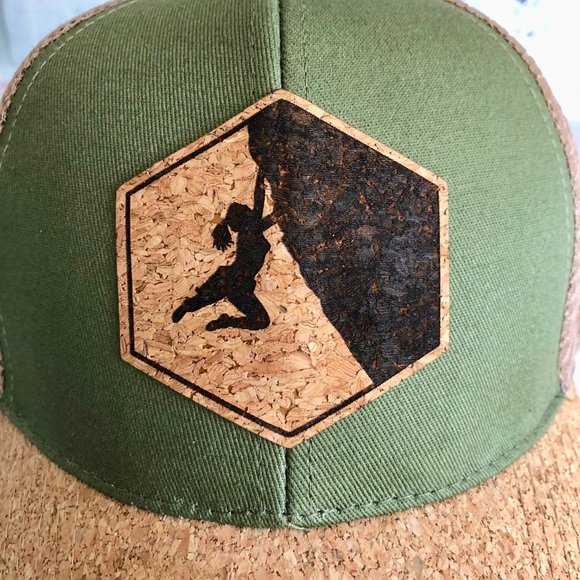 Rock Climber Unisex Cork Snap Back Vegan Hat - Picture 7 of 8